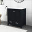 Meuble-lavabo noir 30 po avec lavabo simple