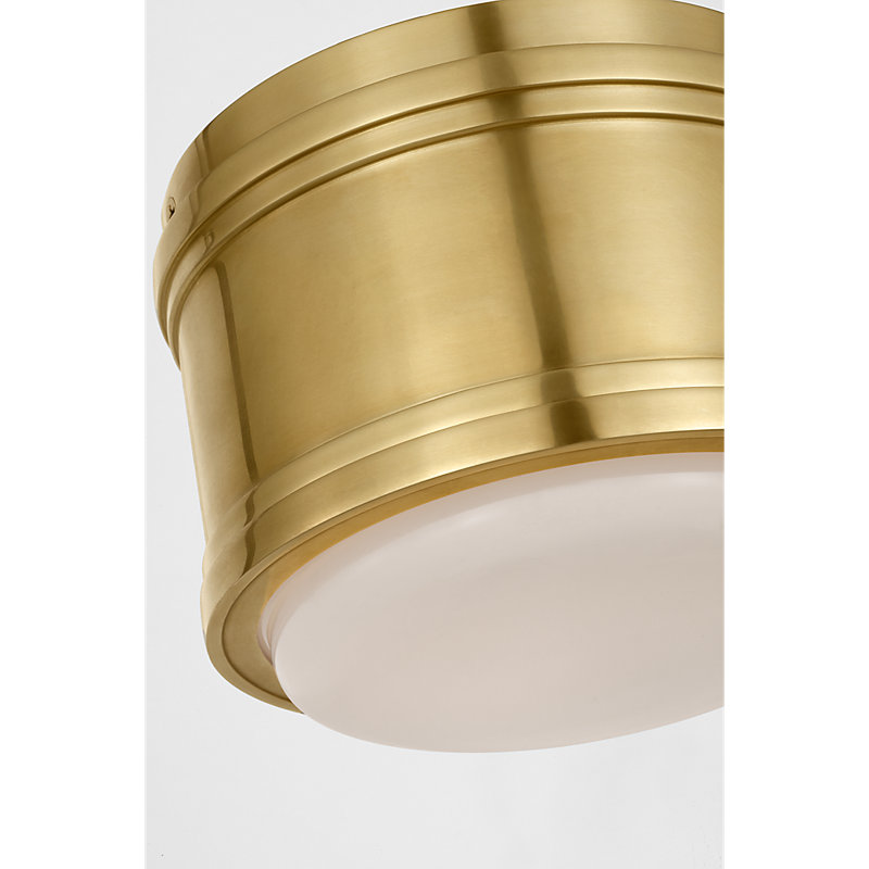 Chapman & Myers 1 - Light LED Flush Mount, Antique-Burnished Brass