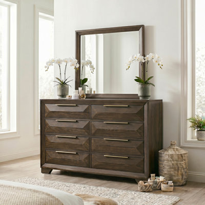 Ensemble commode et miroir 2 pièces Fikir