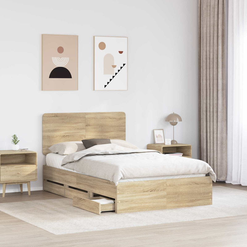 Bed Frame, Small Double (4'), Sonoma Oak