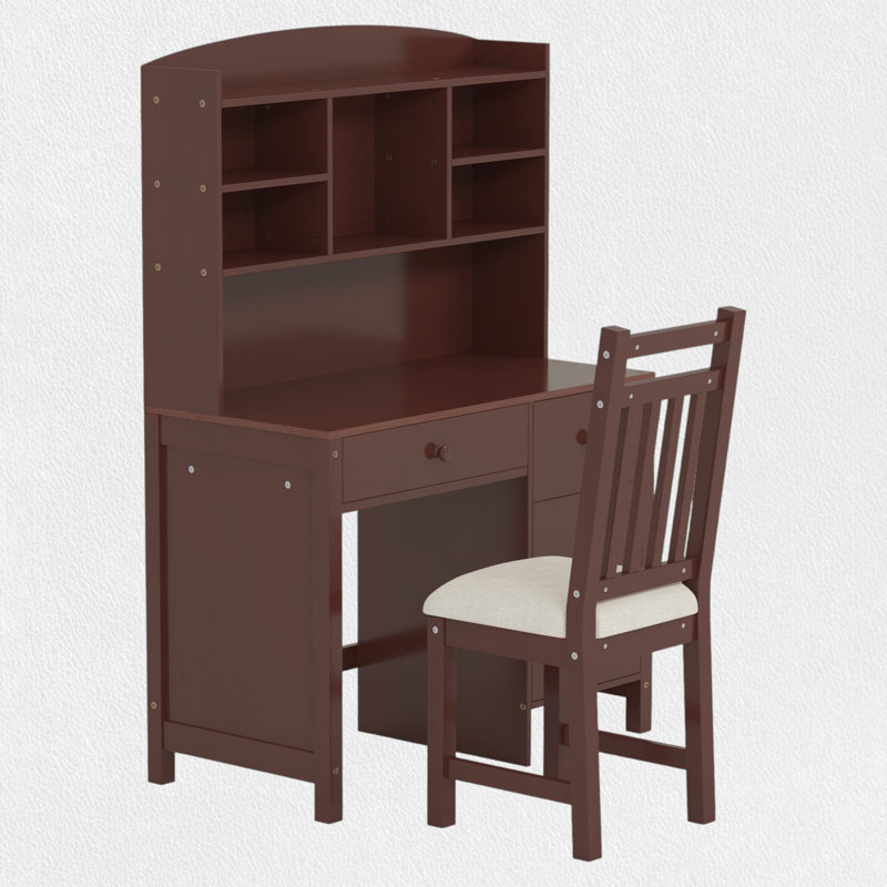 2 Writing Desk Office Set, Brown