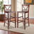 Chlori Four Leg Set of 2 Brown V-back Bar Stools, 41.93'' H X 16.68'' W X 18.96'' D