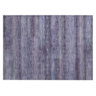 Machine Washable Indoor/Outdoor Xhevrie Plum Rug