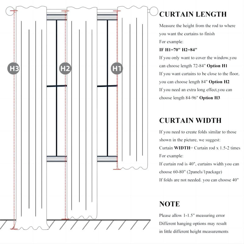 White Linen Blend Blackout Panel Curtains for Windows and Doors