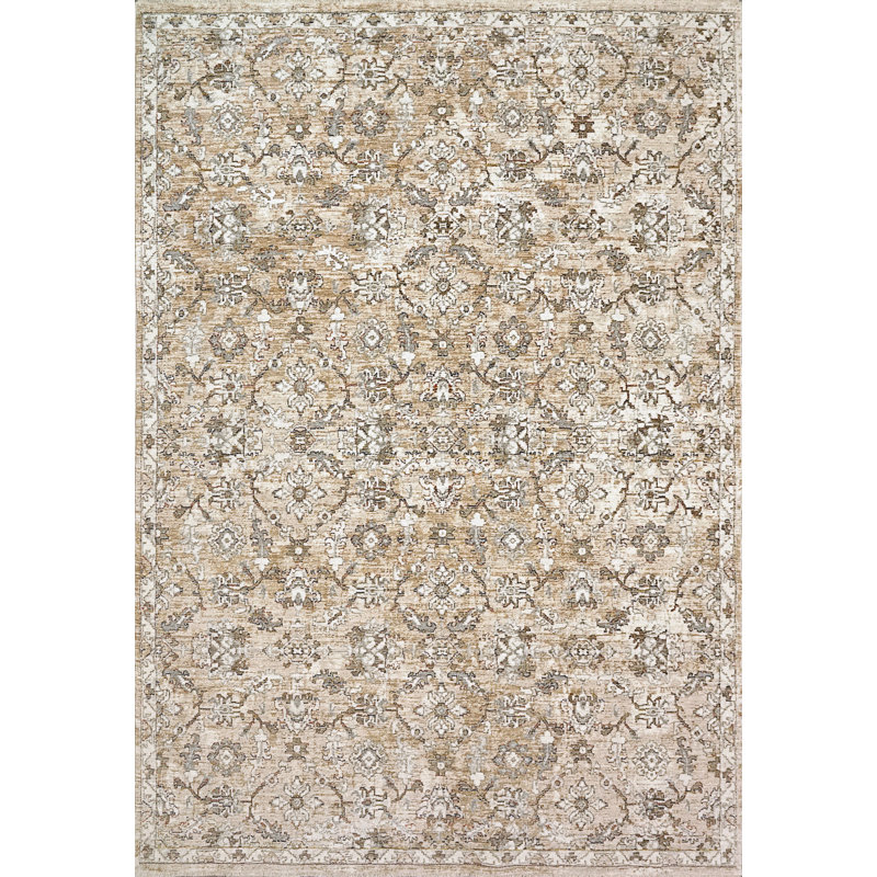 Tapis oriental en polyester crème Boomery, Rectangle 9 pi x 12 pi