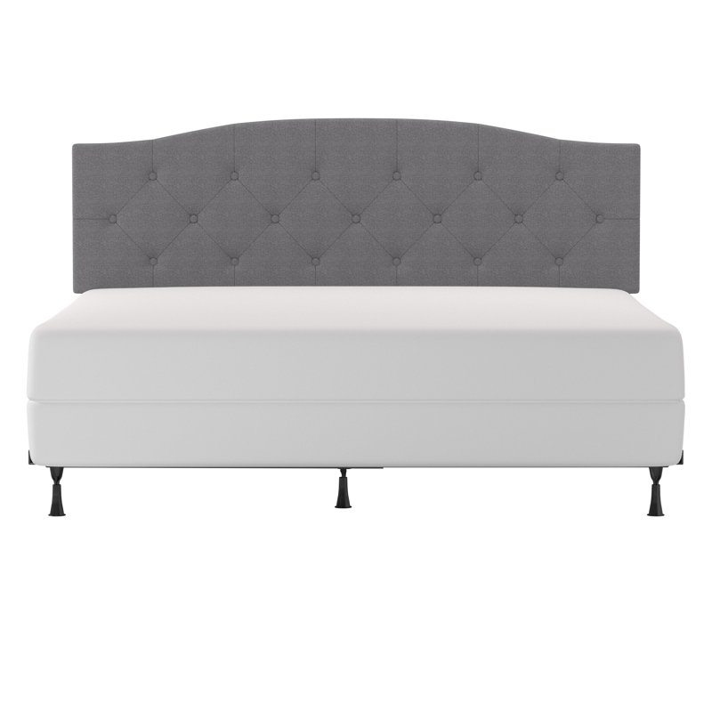 Tête de lit double capitonnée et ajustable Aveen, Gris, Très grand