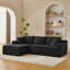 Canapé modulaire en L avec siège profond, sans assemblage requis, canapé modulaire pour salon, chambre à coucher, appartement