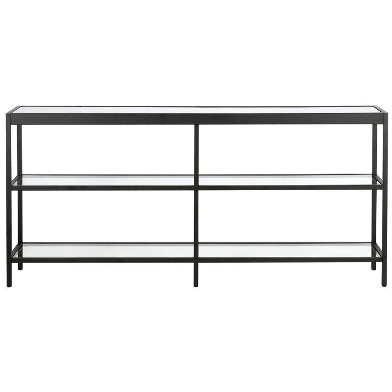 Alexis 64" Wide Rectangular Console Table in Blackened Bronze, Blackened Bronze, 29.5" H x 64" W x 12" D
