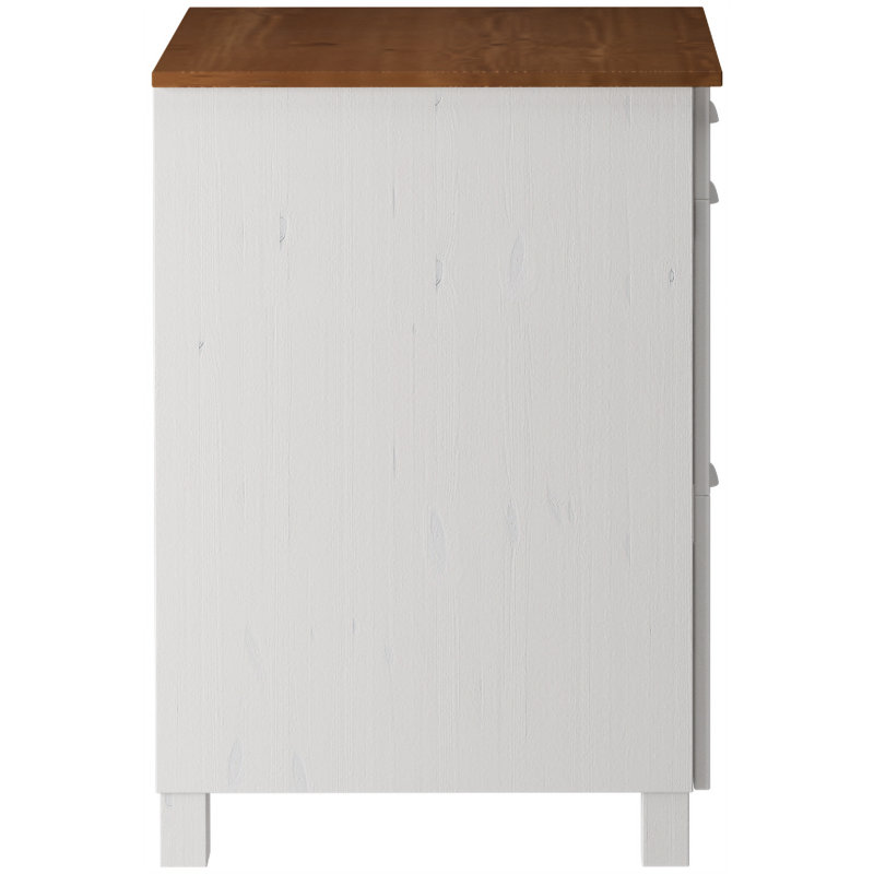 Edgarton Matte Base Unit, White/Honey