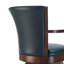 Tabouret de bar pivotant avec accoudoirs en bois et similicuir Shockley-512361540