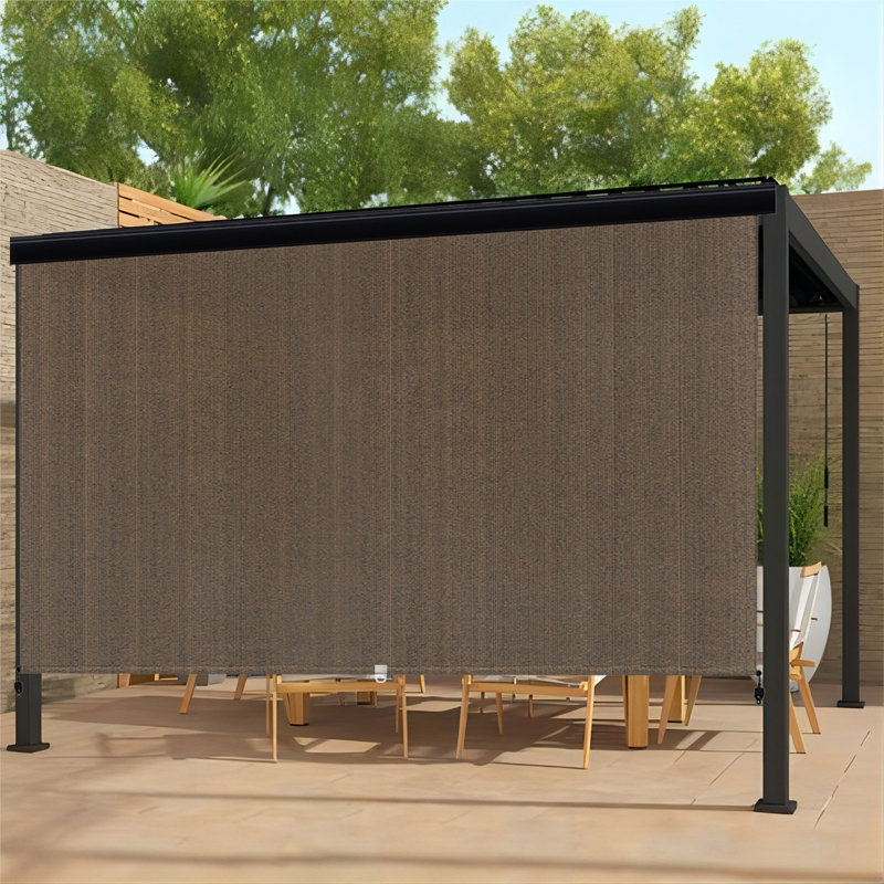 Rideau roulant d'extérieur rétractable, Moka, L 96 po x L 96 po