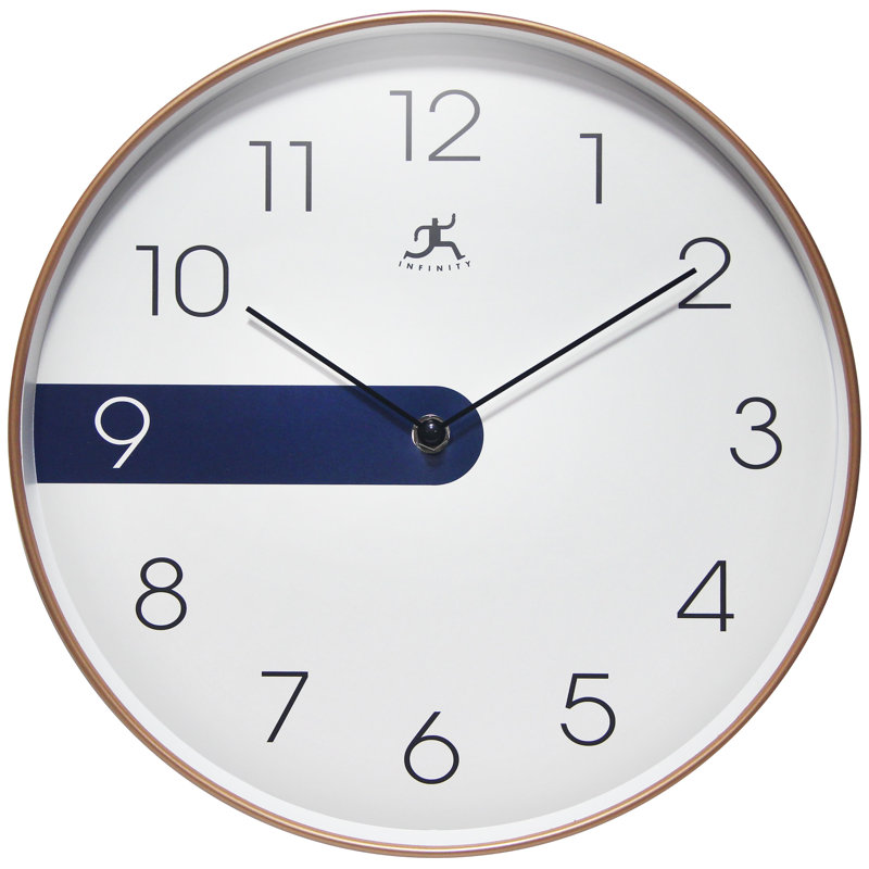 Round Plastic Wall Clock 12 Inches, Blue