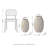 Metal Gold & White Oval Textured Floor Vases