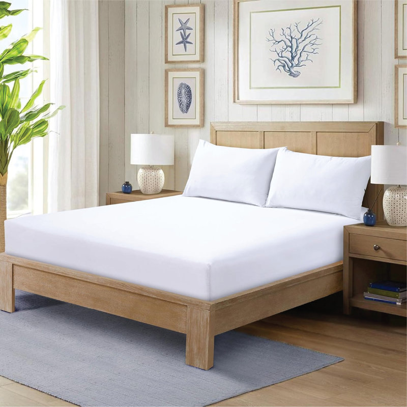Ewoud Super Soft Microfiber Fitted Sheet – 25cm Deep Pocket, Brushed Finish, White, Kingsize (5')