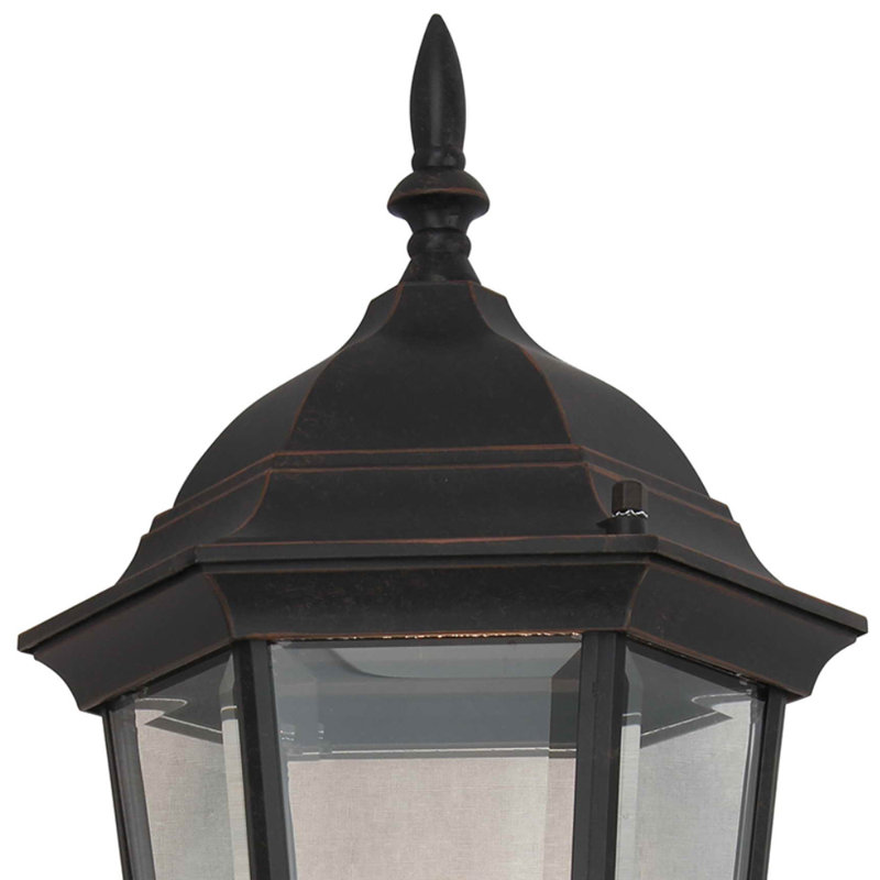 Lanterne murale d'extérieur Linhurst, Noir impérial, H 22 po x l 9,5 po x P 9,5 po, 150