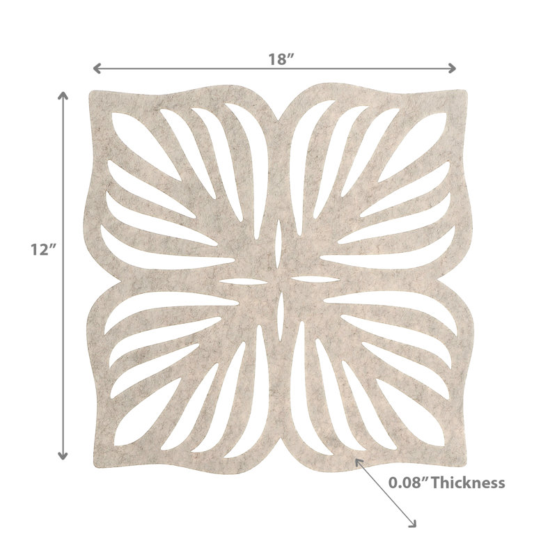 Felt Geometric Placemat, Beige