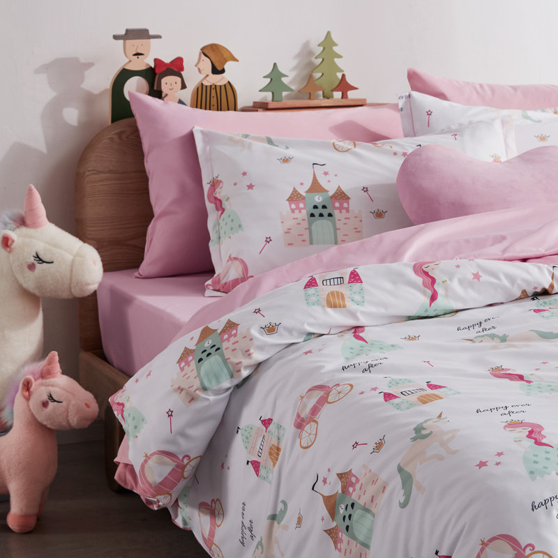  Space Rocket Reversible Duvet Cover Set, Full/Queen, Princess Castle