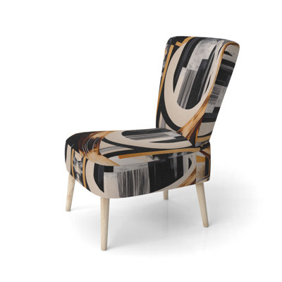 Fauteuil d'appoint contemporain tapissier doré Gold Deco I