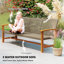 Banc extérieur, banc de jardin pour 2 à 3 personnes, pouvant supporter jusqu'à 450 kg, idéal pour terrasse, jardin, porche, cour et parc.