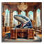  «Whale Boss» par Rey Klimt, art mural en verre acrylique, 36 po x 36 po-2050506123