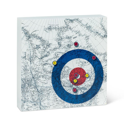 Plaque de curling avec carte du Canada