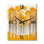 Yellow Trees In The Forest Quill Minimalism I - Landscape Trees Wall Clock-52449812