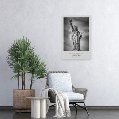 Statue de la liberté, architecture abstraite contemporaine, art mural ville