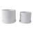 Ceramic Planter Pots Ceramic Ribbed Texture Indoor/Outdoor Decor Set of 2 - 10", 9" White