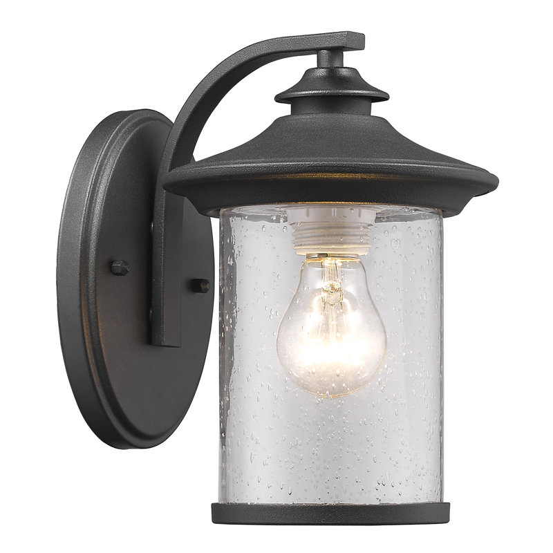 Corinth Wall Light, 9.56" H x 6.53" W x 8.5" D, Painted Black
