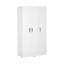 Armoire moderne blanche avec nombreuses tablettes, 36,0 po x 71,6 po x 18,5 po | Panneau de particules enduit, épaisseur: 0,63 pouce | Conception murale, solution de rangement élégante pour chambre à coucher et garde-robe
