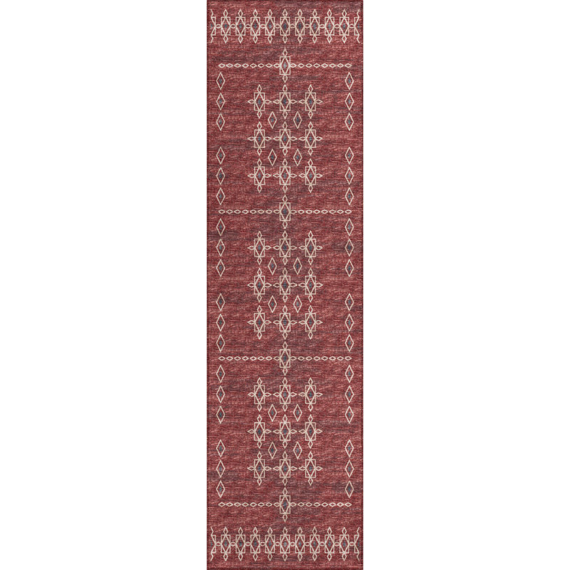 Anberlynn Chenille Washable Southwestern Rug, Runner 2'3" x 7'6"