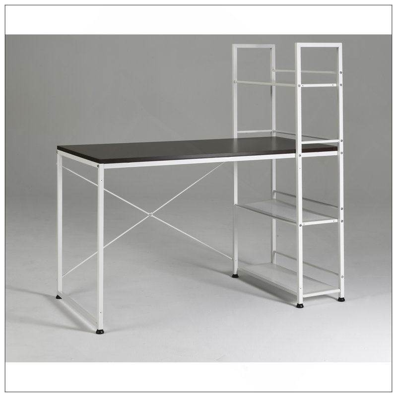 Versatile Reversible Workstation Desk With Shelf For Space Optimization