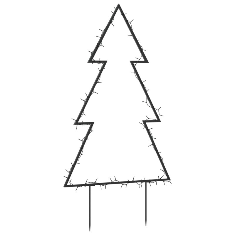 Vidaxl Christmas Light Decoration With Spikes Tree 80 Leds, 60 cm