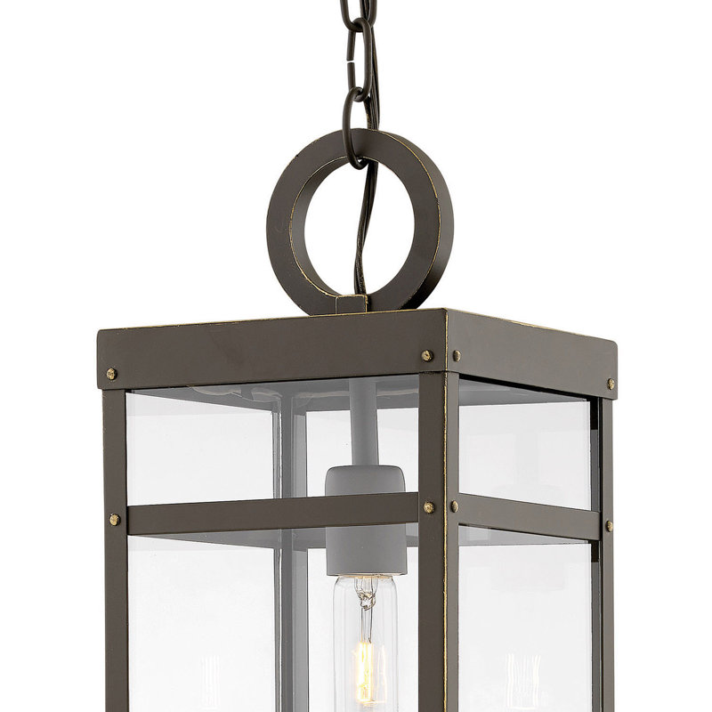 1 -Bulb 19" H Outdoor Hanging Lantern By Lisa McDennon, Oil Rubbed Bronze