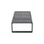 Élégant lit double et table Yb15052, coussins bruns, aluminium, objet d'ameublement élégant avec table basse assortie, salon