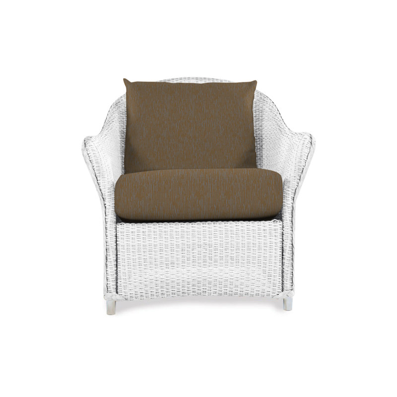 Weekend Retreat Outdoor Lounge Chair, White, Rumba Nickel