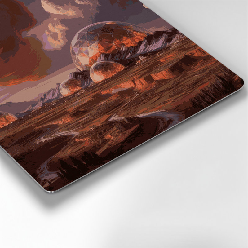«Space Terraformed Mars concepts», art mural en métal noir
