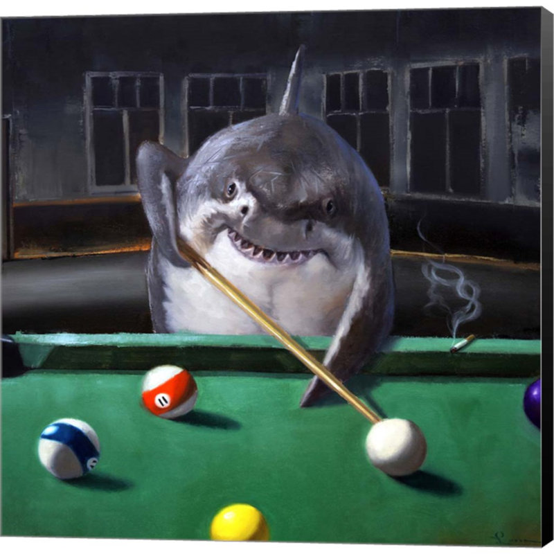 " Pool Shark " by Lucia Heffernan Painting Print