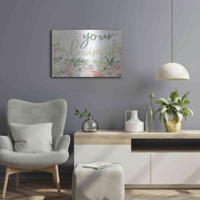 Trinx «Floral Follow Your Dreams» par Cindy Jacobs, art mural en métal