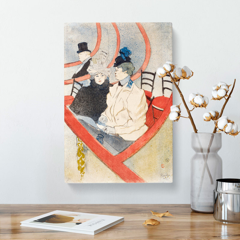 Box in the Grand Tier by Henri De Toulouse-Lautrec - Wrapped Canvas, 60cm H x 40cm W x 3cm D