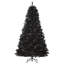 Sapin de Noël artificiel illuminé 7 pi avec branches réalistes et 1346 pointes, style Halloween noir