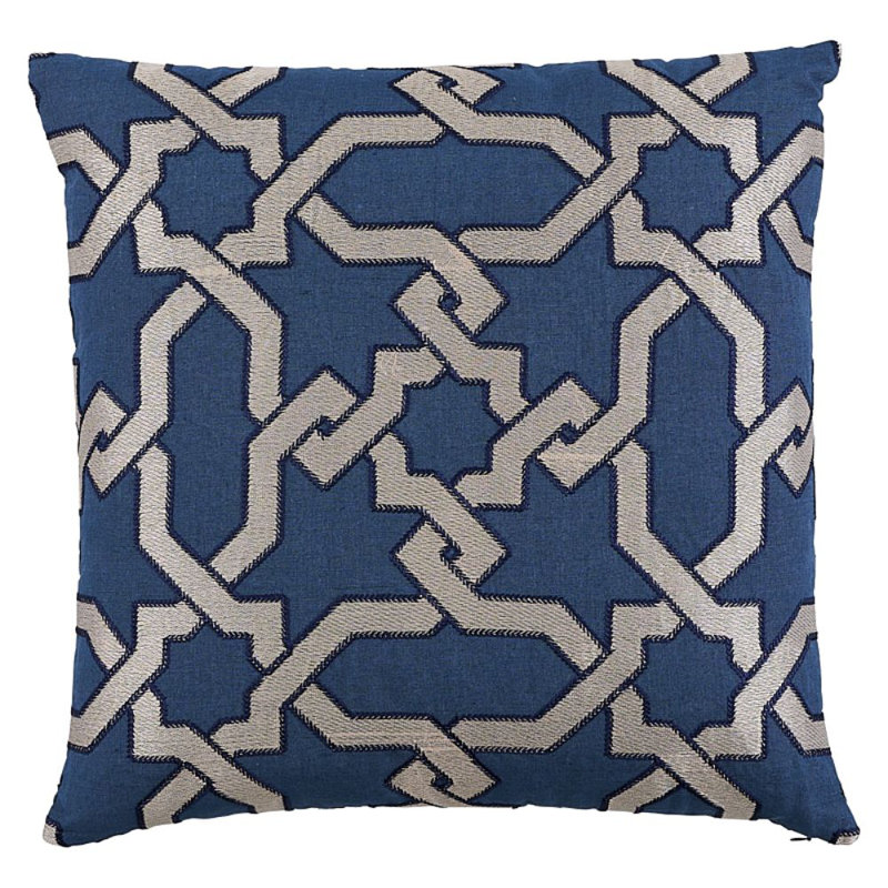 Coussin Cordoba, Indigo, 22 po x 22 po