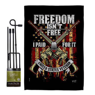 Double Sided 222'' H x 156'' W Polyester Flag Set