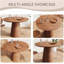 Table de salle à manger circulaire 43 pouces, table ronde minimaliste moderne, table de salle à manger en panneau de fibres à densité moyenne, poignée et deux paquets-2049981583