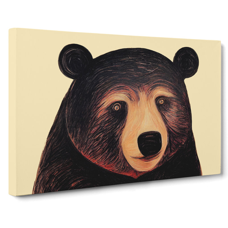 Vintage Bear Abstract - Wrapped Canvas, 35cm H x 50cm W x 3cm D