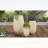 Lightweight Round MGO Outdoor Planter Set with Drainage, 3 Sizes for Indoor and Outdoor Decor-129024331
