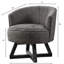 Chaise pivotante classique en tissu de lin, fabrication en bois, pour revêtement de chambre à coucher et de salon à rotation 360 °, base solide pour une expérience confortable-549054902-549054903