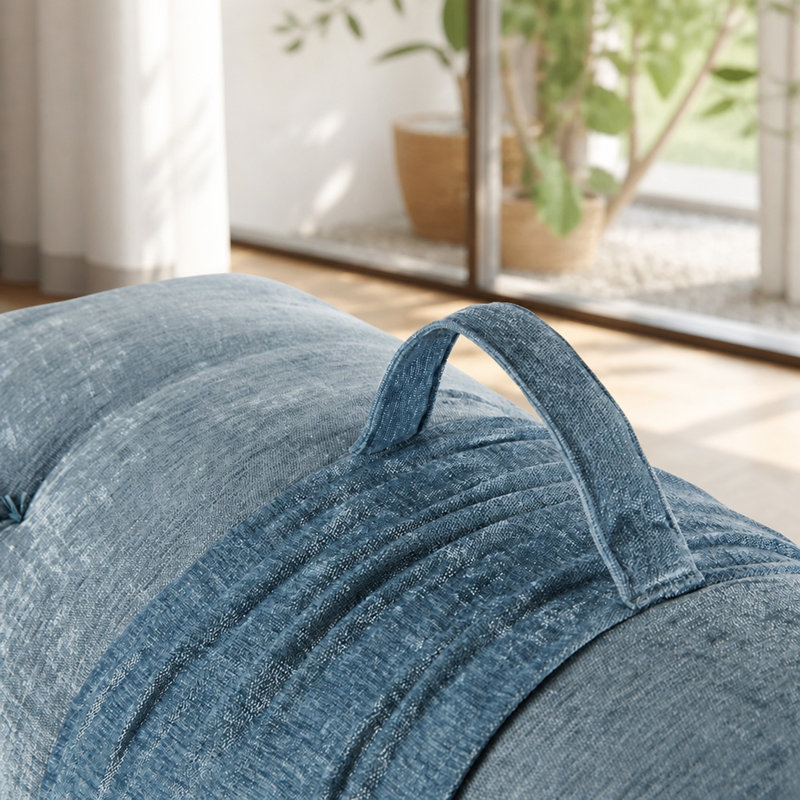Coussin de sol en poly chenille, Aqua