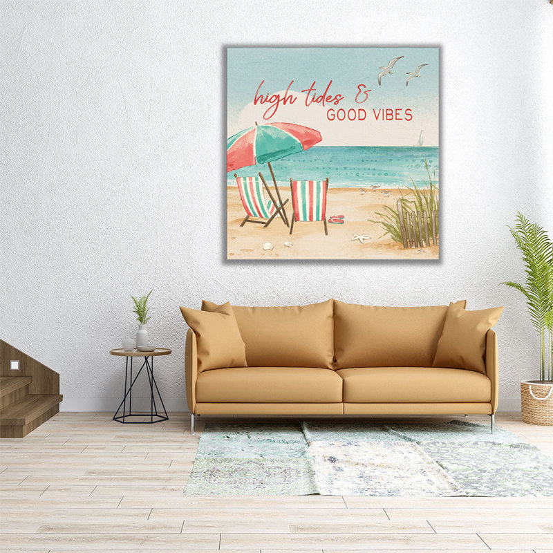 Beach Time II - Canvas Print Wall Art, 12" H x 12" W