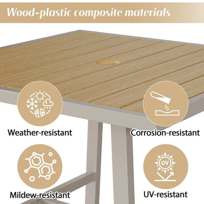 4 - Person Patio Dining Set with Square Table